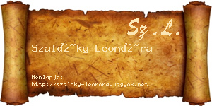 Szalóky Leonóra névjegykártya